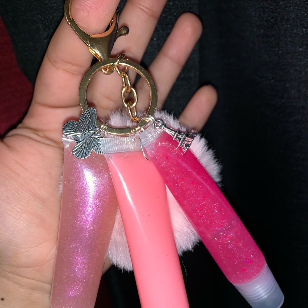 Lip gloss keychain